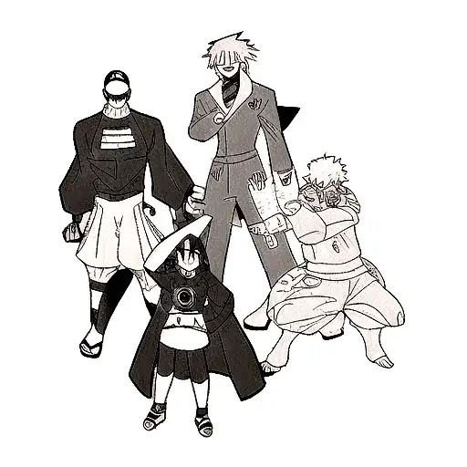 Full Sleeve with Anime Characters from Fire Force, Pokemon, Onepiece,  tattoo design idea