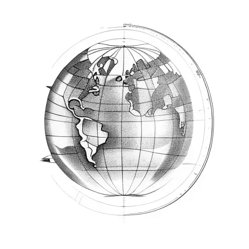 globe with "the world is yours" lettering tattoo design idea