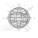 globe  tattoo design idea