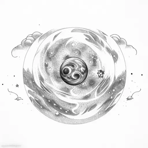Milky Way galaxy, but use Dragon Balls as the planets tattoo design idea