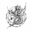 Guts wielding the Dragon Slayer sword tattoo design idea