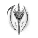 Guts wielding the Dragon Slayer sword tattoo design idea