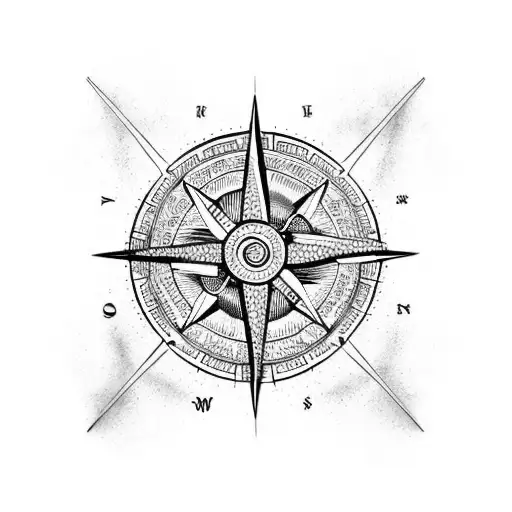 viking compass tattoo design idea