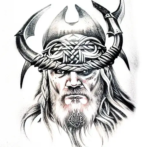 viking, ship, sea, axe, Odin, raven, ragnar tattoo design idea