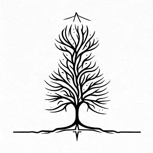no tree can grow to heaven unless its roots reach down to hell tattoo design idea