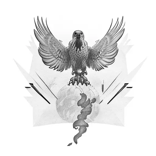 Falcon tattoo design idea