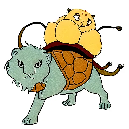 avatar the legend of aang lion turtle  tattoo design idea
