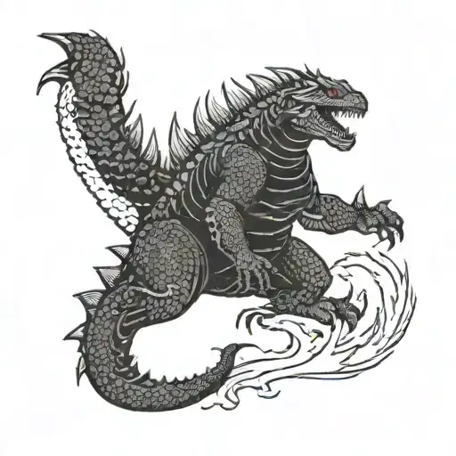 Godzilla tattoo design idea