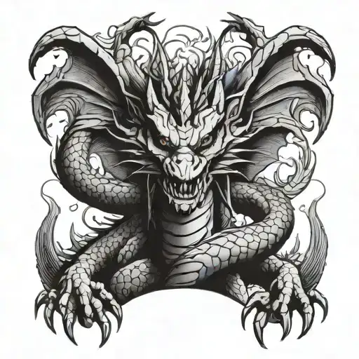 King Ghidorah tattoo design idea