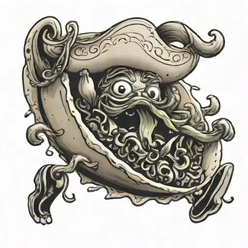 dancing taco saying "Munch, Munch, Munch!" tattoo design idea