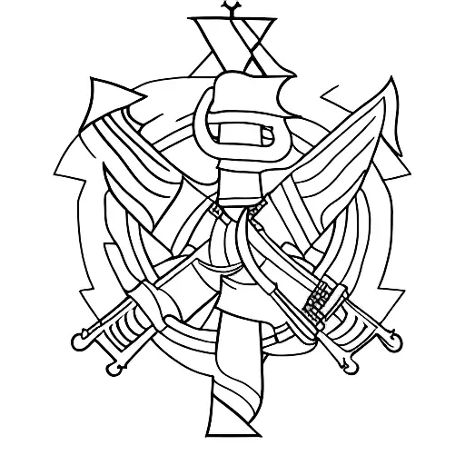 israel navy iron swords tattoo design idea