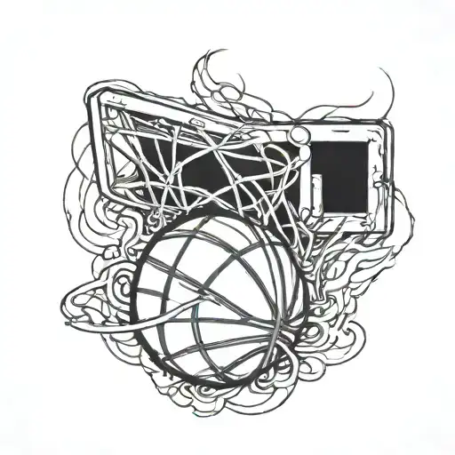 24 age, basketball tattoo design idea