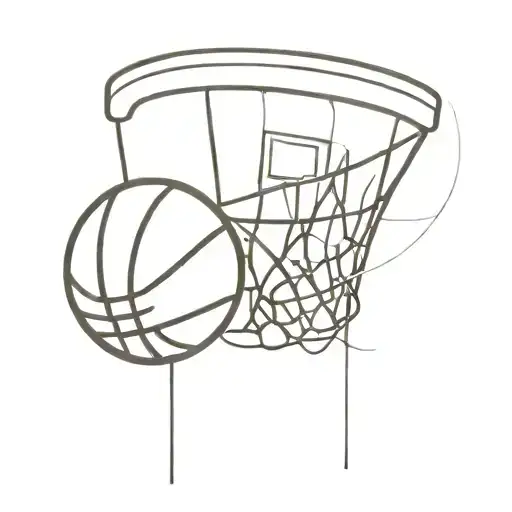 24 age, basketball tattoo design idea