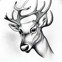 Deer in Forrest  tattoo design idea