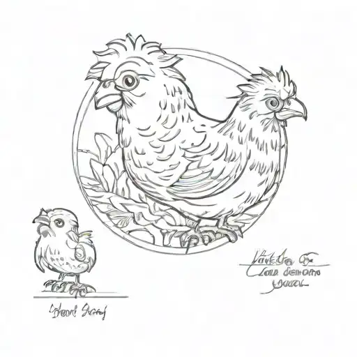 text saying "at the end of the day, it’s the person who called you chick.. that person was jerry roddy.” with a chick tattoo design idea
