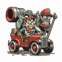 red fink & tow truck tattoo design idea