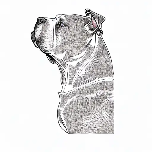 a pit bull dog tattoo design idea