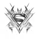 Batman and superman tattoo design idea