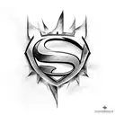Batman and superman tattoo design idea