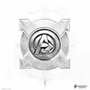 avengers logo tattoo design idea