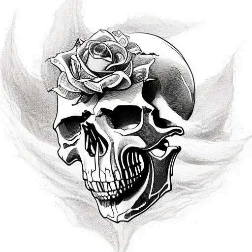 Skull rose scorpion  tattoo design idea