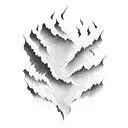 volcano tattoo design idea