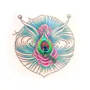 long peacock tattoo design idea