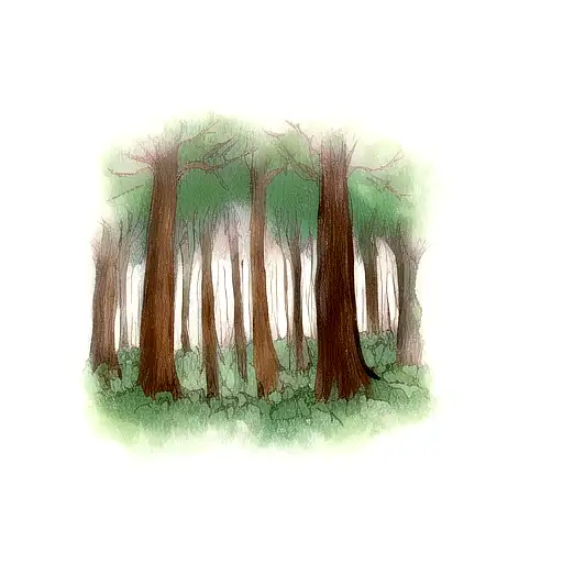 Forest tattoo design idea