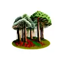 Forest tattoo design idea