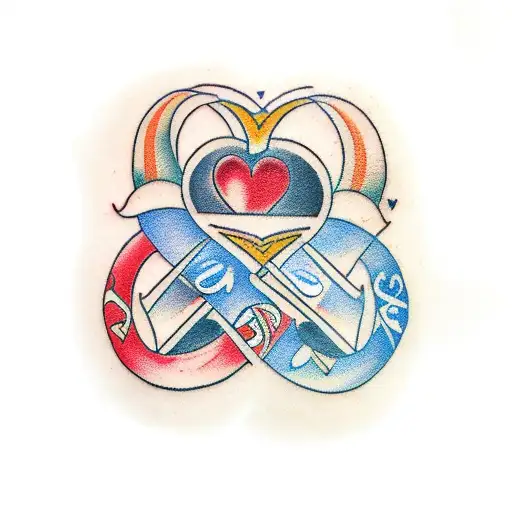 love family in arabic writing tattoo design idea