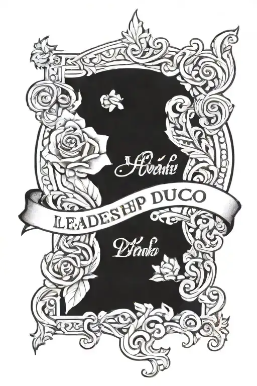 Leadership style tattoo design featuring the phrase "Non Ducor Duco" tattoo design idea