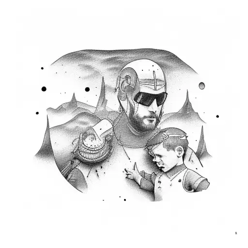 dad and son tattoo tattoo design idea