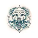 Foo Dog tattoo design idea