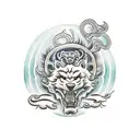 Foo Dog tattoo design idea