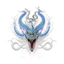 lightning dragon tattoo design idea