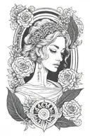 virgo woman tattoo design idea