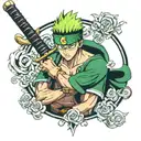 zoro his sword tattoo tattoo design idea