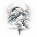 heavenly clouds tattoo design idea