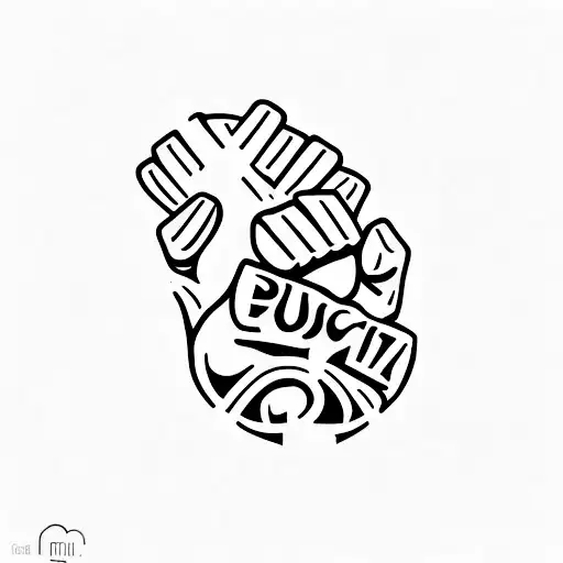 A minimalist tattoo of a clenched fist with the words 'Black Power' written in a stylish font. tattoo design idea