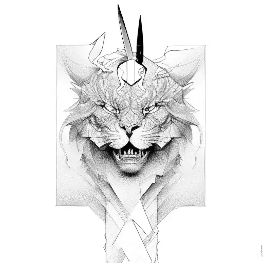 scissors tattoo design idea
