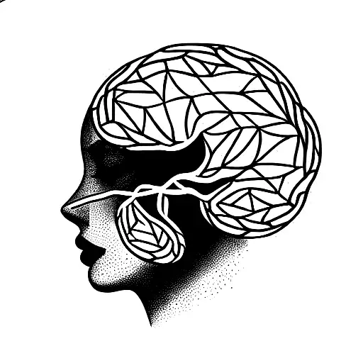 artificial neural networks branching into brain neural networks tattoo design idea