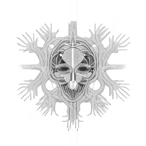 artificial neural networks branching into brain neural networks tattoo design idea