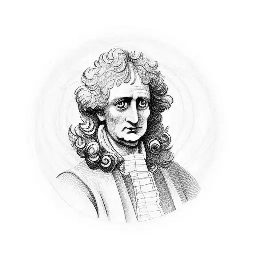 isaac Newton carrying the world under an Apple tree tattoo design idea