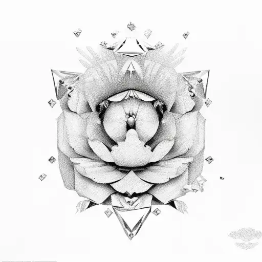 yolo, precious, peonies, diamonds, rare  tattoo design idea