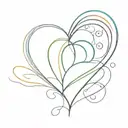 rainbow heart  tattoo design idea