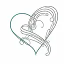 rainbow heart  tattoo design idea