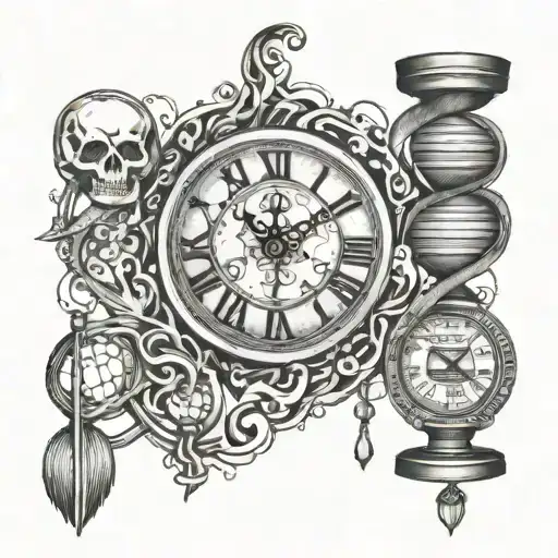 DNA and time heals all tattoo design idea