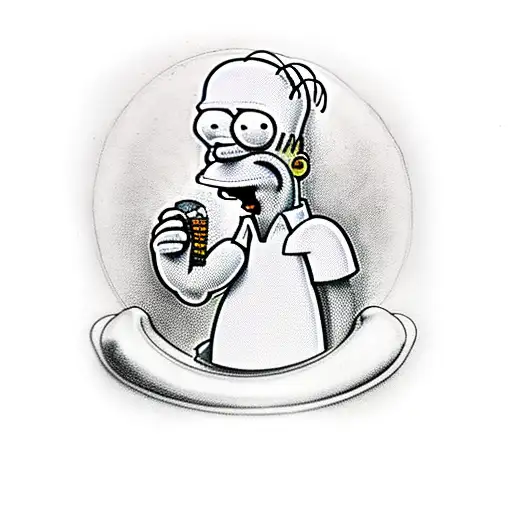 homer simpson tattoo design idea