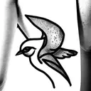 swift bird tattoo design idea