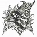 Shadow jester tattoo design idea